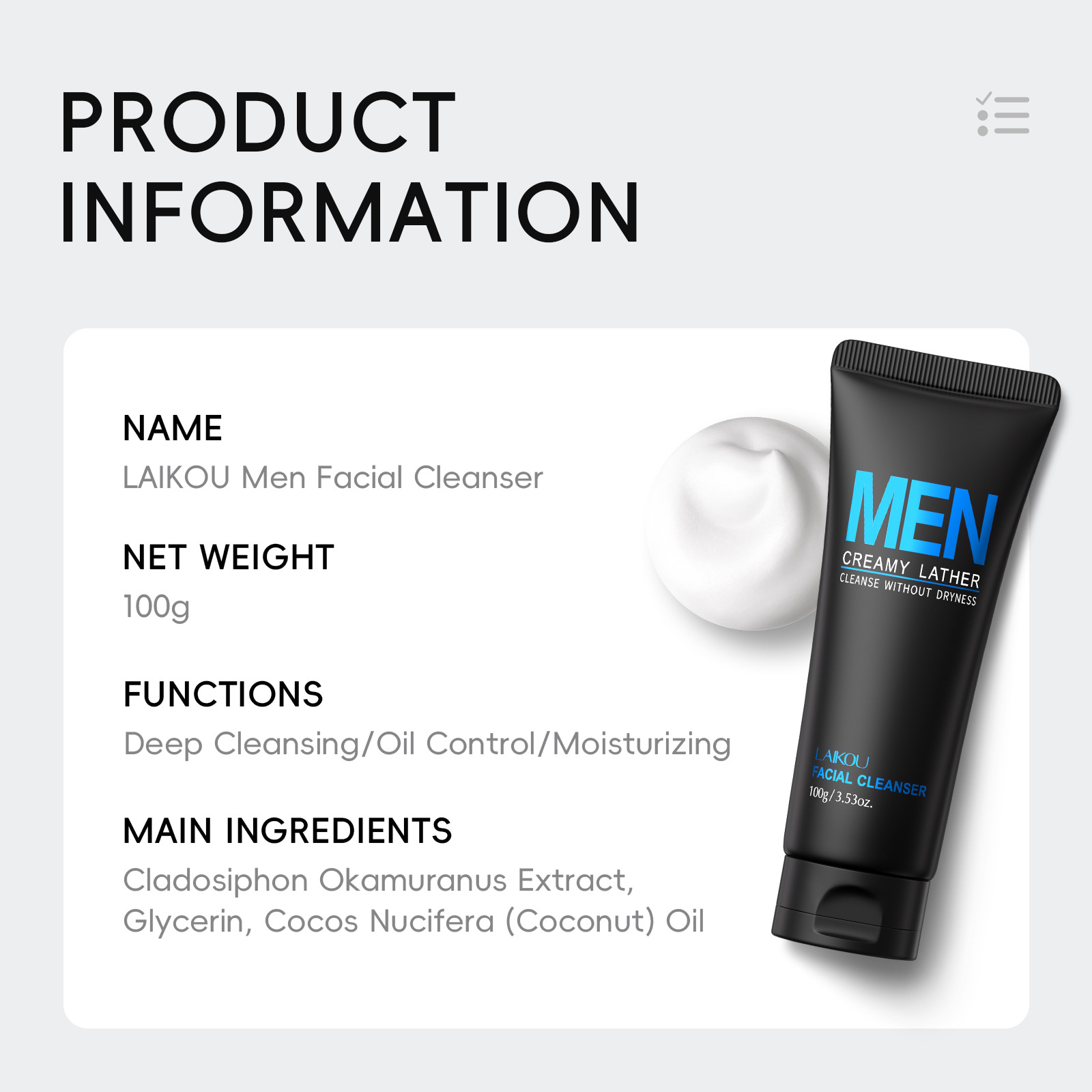LAIKOU Мужской гель для умыван – обзор и цена Men'S Grooming Facial