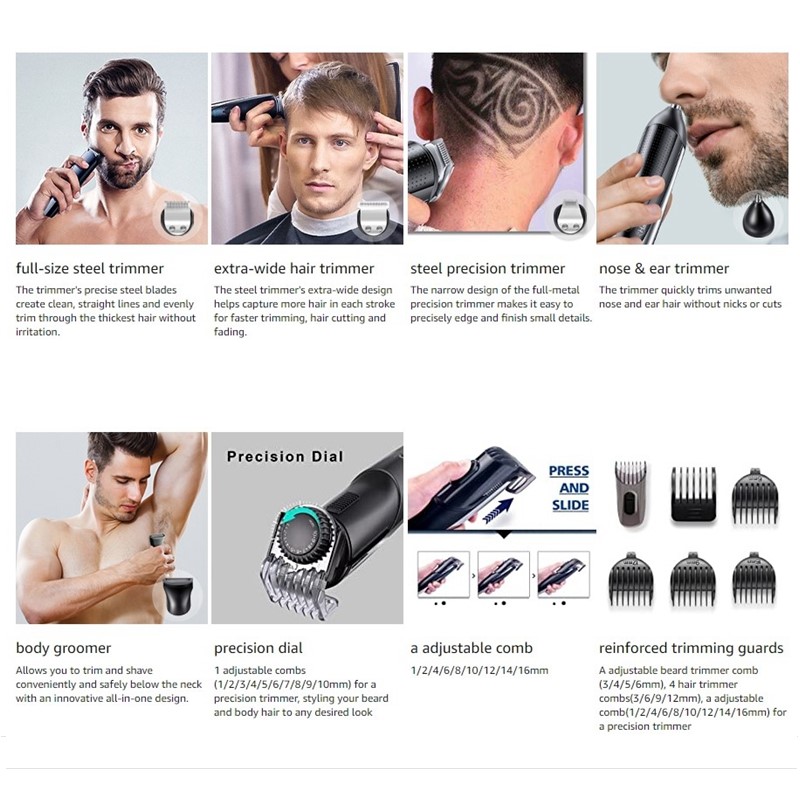 Универсальный триммер для воло – обзор и цена Quality Men'S Grooming Kit